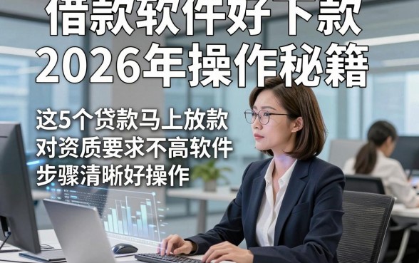 借款软件好下款2026年操作秘籍，这5个贷款马上放款对资质要求不高软件步骤清晰好操作