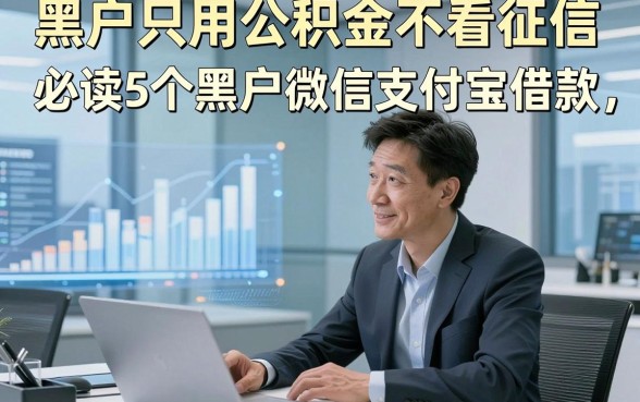 黑户只用公积金不看征信，必读5个黑户微信支付宝借款