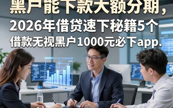 黑户能下款大额分期，2026年借贷速下秘籍5个借款无视黑户1000元必下app