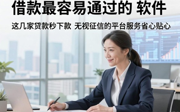 借款最容易通过的 软件，这几家贷款秒下款无视征信的平台服务省心贴心