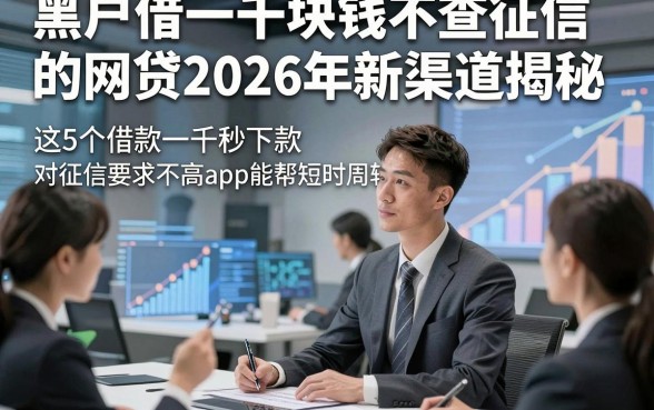黑户借一千块钱不查征信的网贷2026年新渠道揭秘，这5个借款一千秒下款对征信要求不高app能帮短时周转