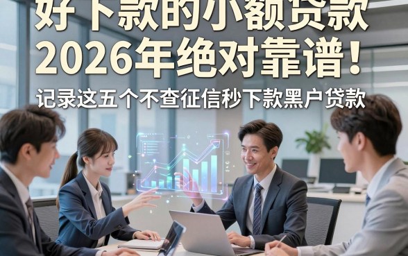 好下款的小额贷款2026年绝对靠谱！记录这五个不查征信秒下款黑户贷款
