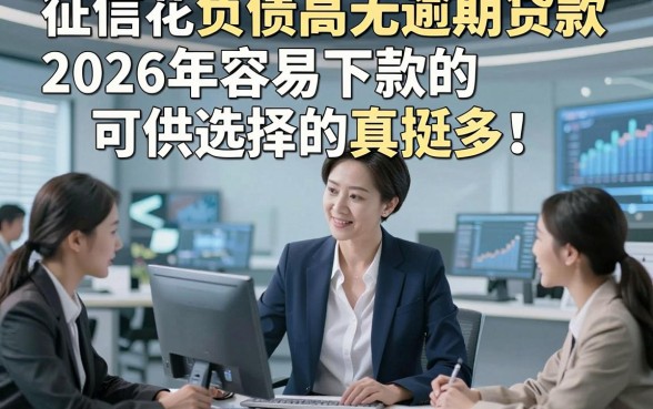 征信花负债高无逾期贷款2026年容易下款的可供选择的真挺多！，今天深入评点这5个借钱平台！