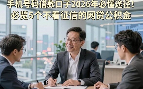 手机号码借款口子2026年必懂途径！必览5个不看征信的网贷公积金