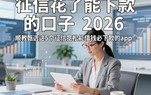 征信花了能下款的口子2026，顺便甄选这5个征信宽松能借钱必下款的app