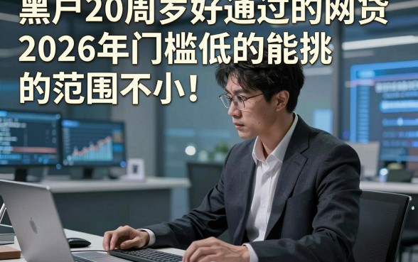 黑户20周岁好通过的网贷2026年门槛低的能挑的范围不小！，今天为您深入整理这5个借钱口子！