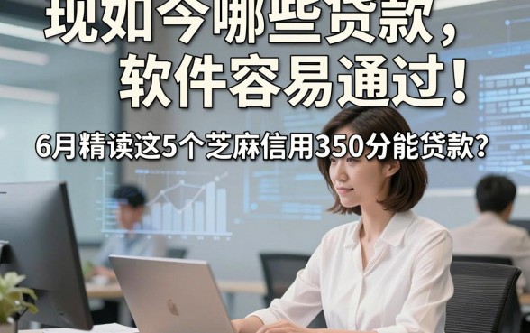 现如今哪些贷款软件容易通过！6月精读这5个芝麻信用350分能贷款的