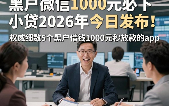 黑户微信1000元必下小贷2026年今日发布！权威细数5个黑户借钱1000元秒放款的app