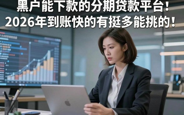黑户能下款的分期贷款平台2026年到账快的有挺多能挑的！，今天隆重叙述这5个借钱平台！
