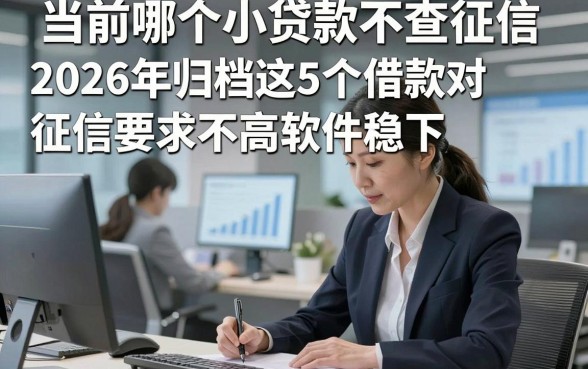 当前哪个小贷款不查征信，2026年归档这5个借款对征信要求不高软件稳下