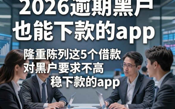 2026逾期黑户也能下款的app，隆重陈列这5个借款对黑户要求不高稳下款的app