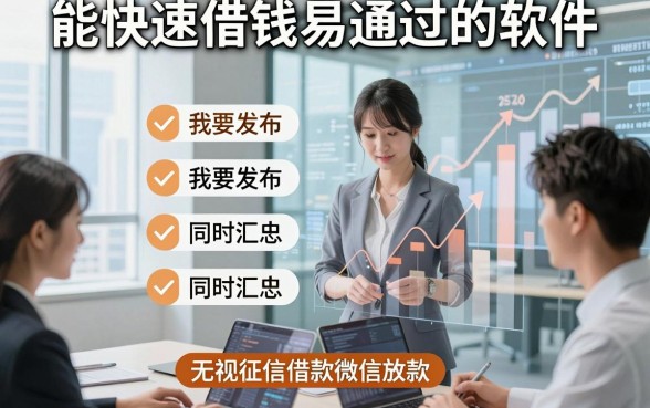 能快速借钱易通过的软件，同时汇总五个无视征信借款微信放款的平台