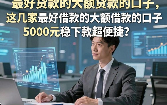 最好贷款的大额贷款的口子，这几家最好借款的大额借款的口子5000元稳下款超便捷