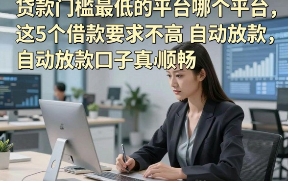 贷款门槛最低的平台哪个平台，这5个借款要求不高自动放款口子真心顺畅