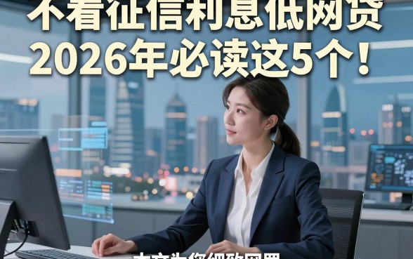 不看征信利息低网贷2026年必读这5个！本文为您细致网罗！