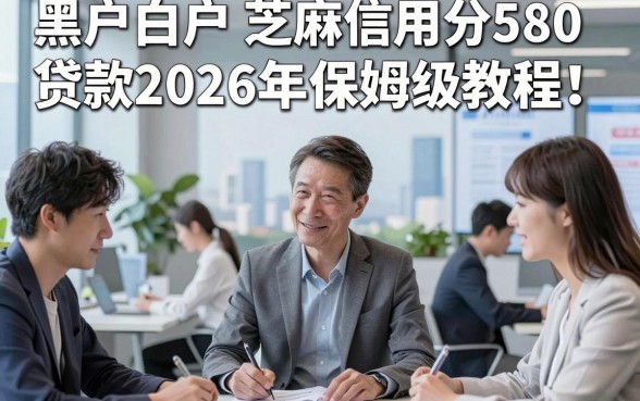 黑户白户 芝麻信用分580贷款2026年保姆级教程！今日整理这五个黑户白户芝麻信用分580借钱秒放款app
