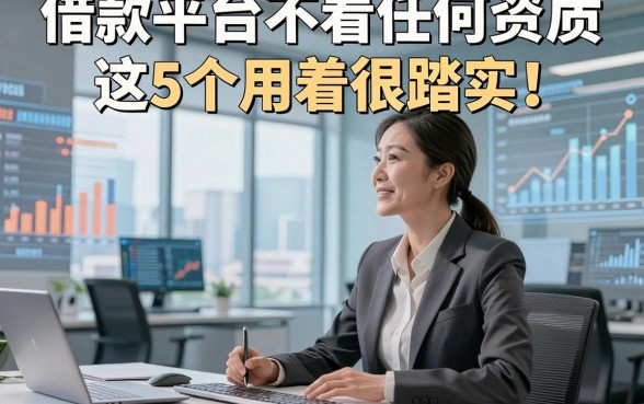 借款平台不看任何资质这5个用着很踏实！本篇为您详细精挑！