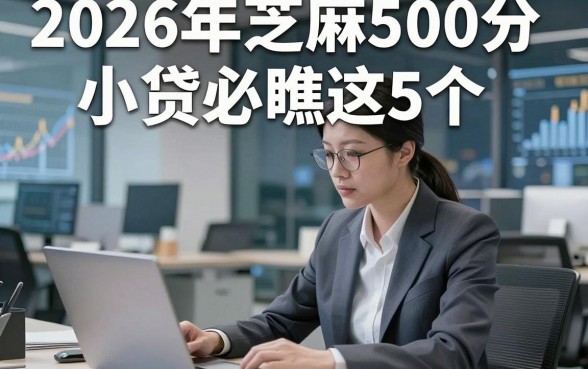 2026年芝麻500分小贷必瞧这5个，本篇为您细致严挑！