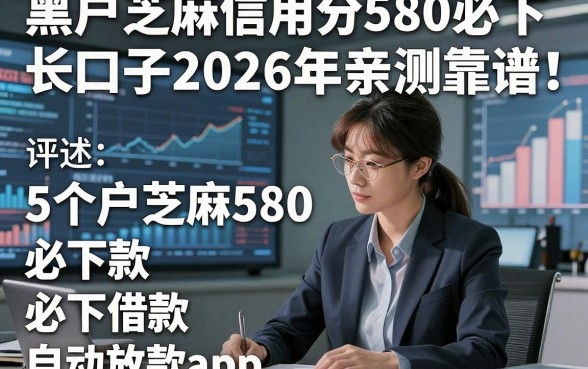黑户芝麻信用分580必下长口子2026年亲测靠谱！本文评述5个黑户芝麻580必下借款自动放款app