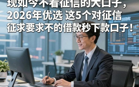 现如今不看征信的大口子，2026年优选​这5个对征信要求不高的借款秒下款口子