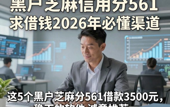 黑户芝麻信用分561求借钱2026年必懂渠道，这5个黑户芝麻分561借款3500元稳下的软件诚意推荐