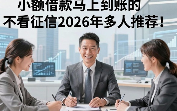小额借款马上到账的不看征信2026年多人推荐！本篇剖析5个小额贷款无视征信秒过口子