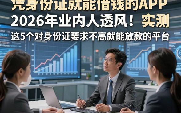 凭身份证就能借钱的APP2026年业内人透风！实测​这5个对身份证要求不高就能放款的平台