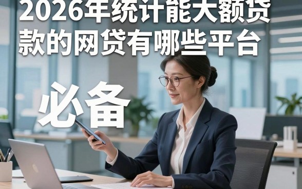 2026年统计能大额贷款的网贷有哪些平台，必备​这5个借款对资质要求不高口子