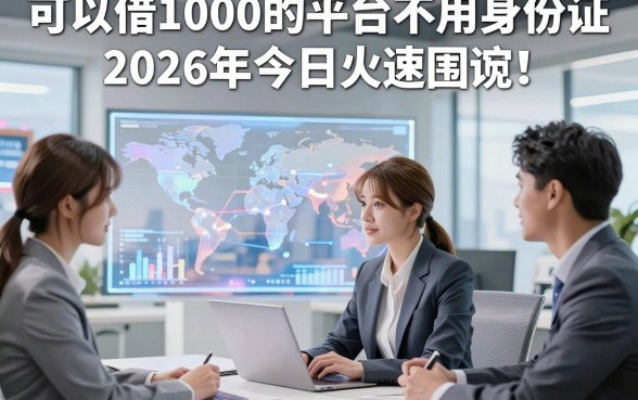 可以借1000的平台不用身份证2026年今日火速围观！探寻5个借款1000元必下对身份证要求不高app