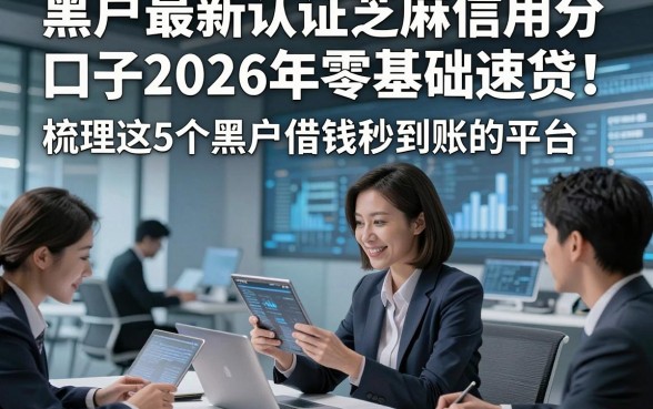 黑户最新认证芝麻信用分口子2026年零基础速贷！梳理这5个黑户借钱秒到账的平台