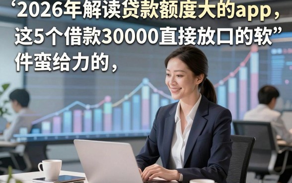 2026年解读贷款额度大的app，这5个借款30000直接放口的软件蛮给力的