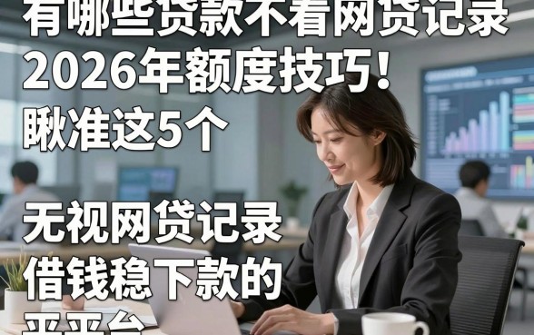 有哪些贷款不看网贷记录2026年额度技巧！瞅准这5个​无视网贷记录借钱稳下款的平台