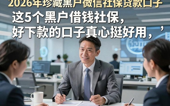 2026年珍藏黑户微信社保贷款口子，这5个黑户借钱社保好下款的口子真心挺好用