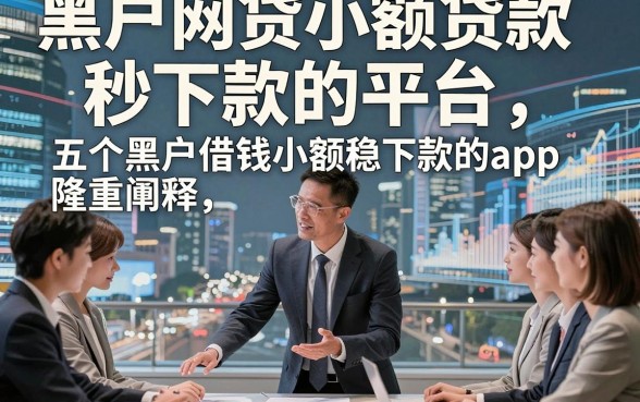 黑户网贷小额贷款秒下款的平台，隆重阐释五个黑户借钱小额稳下款的app