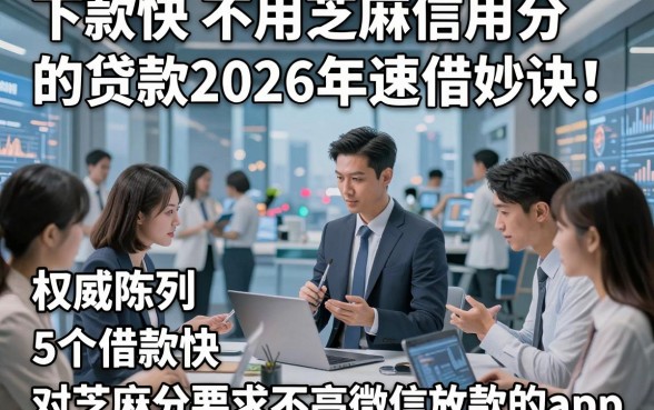下款快 不用芝麻信用分的贷款2026年速借妙诀！权威陈列5个借款快 对芝麻分要求不高微信放款的app