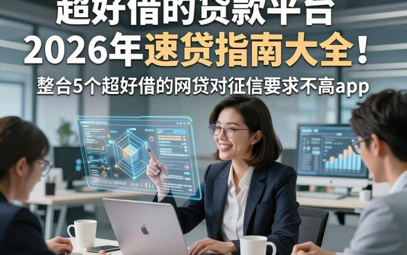超好借的贷款平台2026年速贷指南大全！整合5个超好借的网贷对征信要求不高app