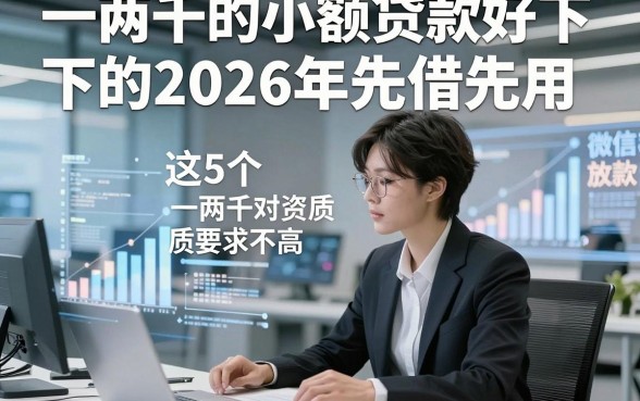 一两千的小额贷款好下的2026年先借先用，这5个借钱一两千对资质要求不高微信放款app适配好用