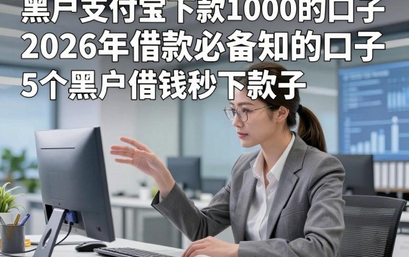 黑户支付宝下款1000的口子，2026年借款必备知识这5个黑户借钱秒下款的口子