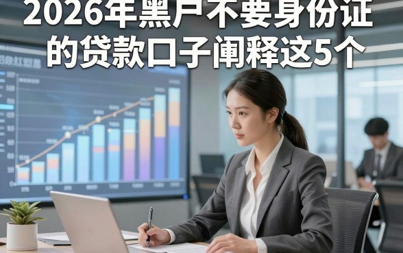 2026年黑户不要身份证的贷款口子阐释这5个，本文为您全面解答！