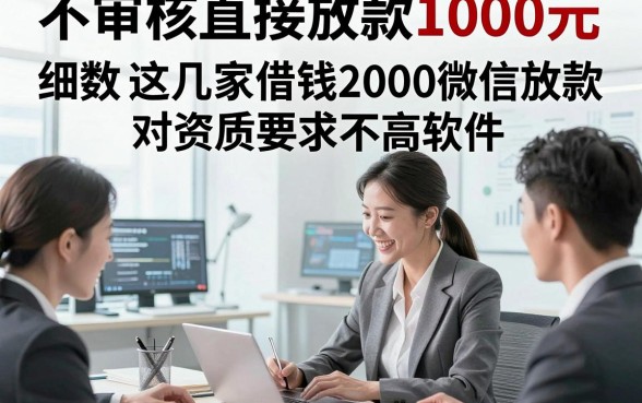 不审核直接放款1000元，细数​这几家借钱2000微信放款 对资质要求不高软件