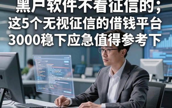黑户软件不看征信的，这5个无视征信的借钱平台3000稳下应急值得参考下