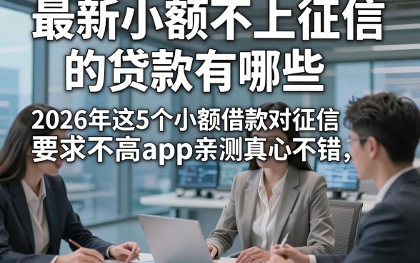 最新小额不上征信的贷款有哪些，2026年这5个小额借款对征信要求不高app亲测真心不错