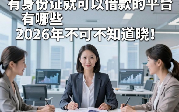 有身份证就可以借款的平台有哪些2026年不可不知晓！同时展示五个有身份证对借款要求不高秒到账的app