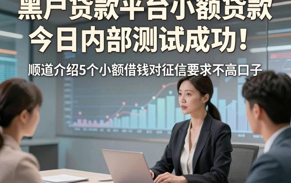 黑户贷款平台小额贷款今日内部测试成功！顺道介绍5个小额借钱对征信要求不高口子