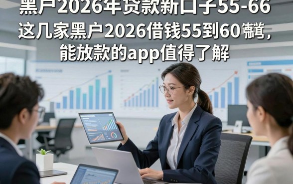 黑户2026年贷款新口子55-60，这几家黑户2026借钱55到60能放款的app值得了解