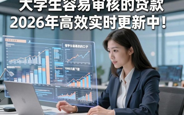 大学生容易审核的贷款2026年高效实时更新中！推选​这五个大学生借款容易的口子1000元能下款