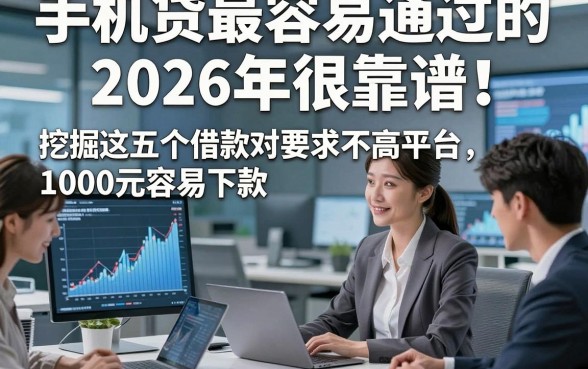 手机贷最容易通过的2026年很靠谱！挖掘这五个借款对要求不高平台1000元容易下款