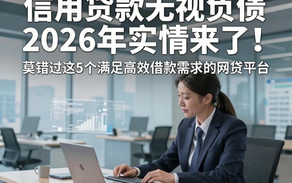信用贷款无视负债2026年实情来了！莫错过这5个满足高效借款需求的网贷平台