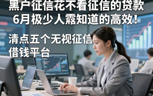 黑户征信花不看征信的贷款6月极少人知道的高效！清点五个无视征信的借钱平台微信放款