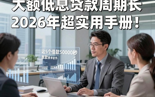大额低息贷款周期长2026年超实用手册！归结​这5个借款50000秒放款要求不高软件